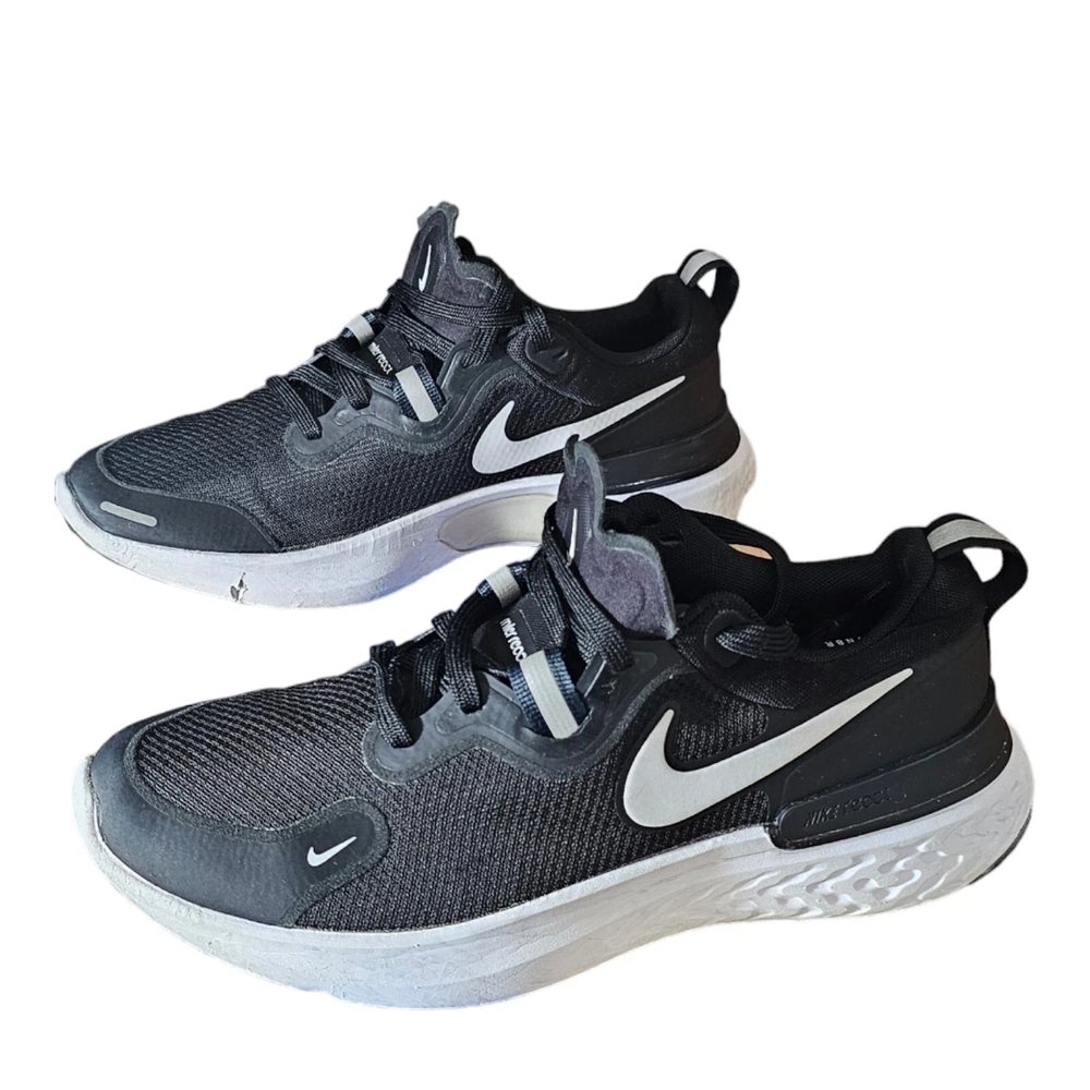 Nike Mens React Miler 2 CW7121-001 Black Running Shoes Sneakers Size 6.5